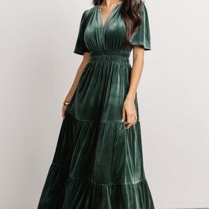 Baltic Born Artemis Velvet Maxi Dress | Deep Lagoon Size 1XL1XL